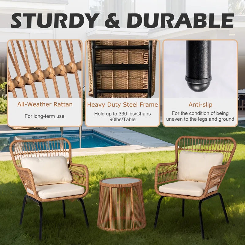Dawna 3 Piece Seating Group with Cushions