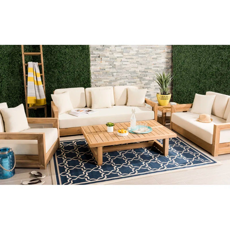 Melrose 5 - Piece Teak Sofa Seating Group with Cushions
