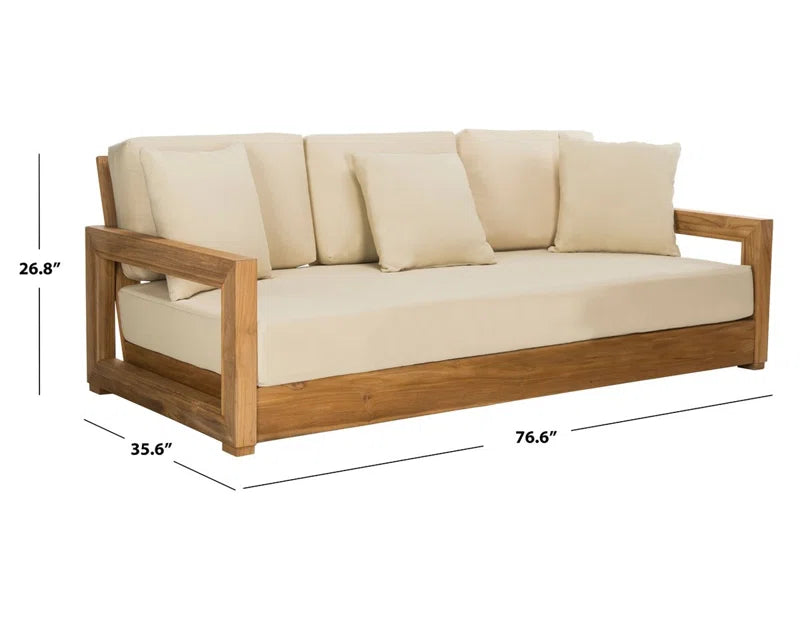 Melrose 5 - Piece Teak Sofa Seating Group with Cushions