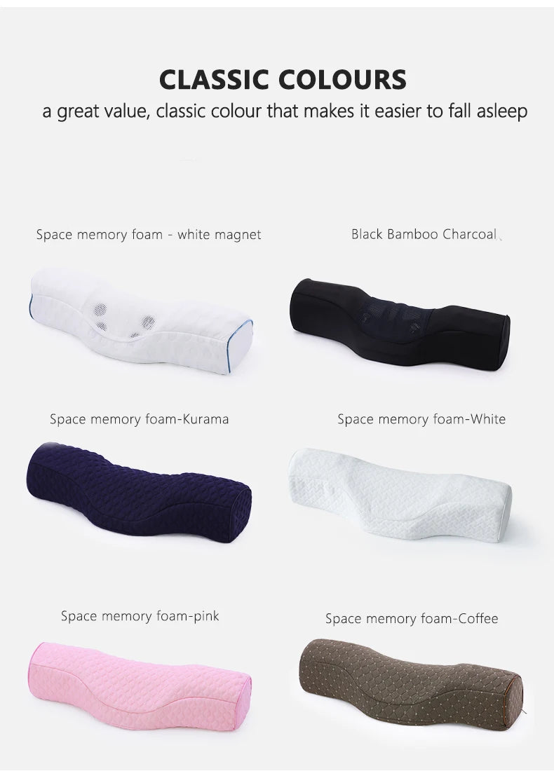 Memory Foam Cervical Pillow, Ergonomic Orthopedic Neck Pain Pillow for Side Back Stomach Sleeper, Remedial Pillow, Slow Rebound