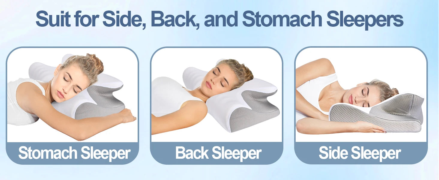 Cervical Memory Foam Pillow Contour Pillows For Neck And Shoulder Pain Ergonomic Orthopedic Sleeping Contoured Support Pillow