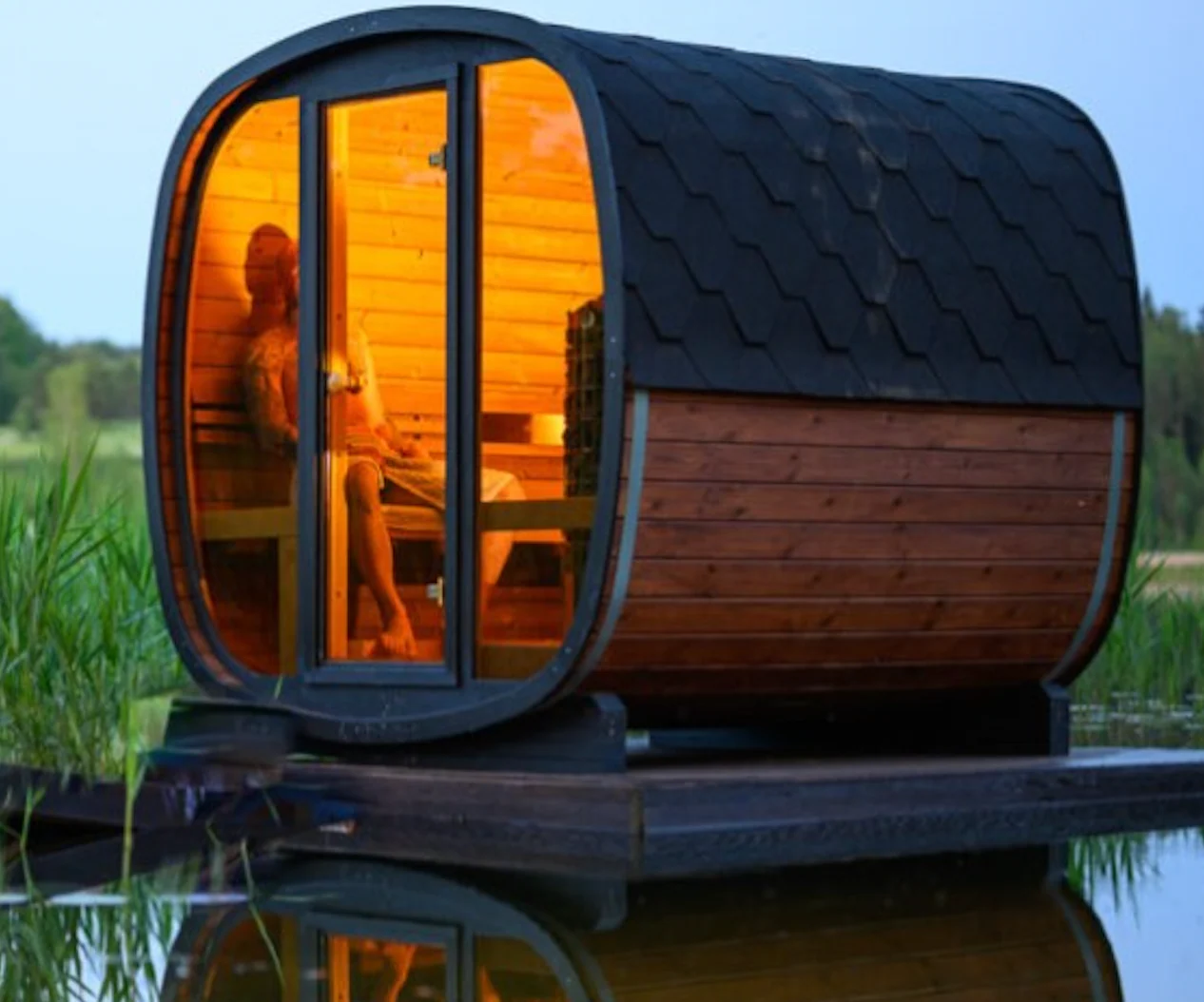 Scandinavian Equinox Outdoor Cube Sauna (7' x 7'6")